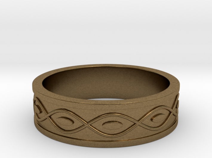 Ring with Eyes - Size 9 3d printed