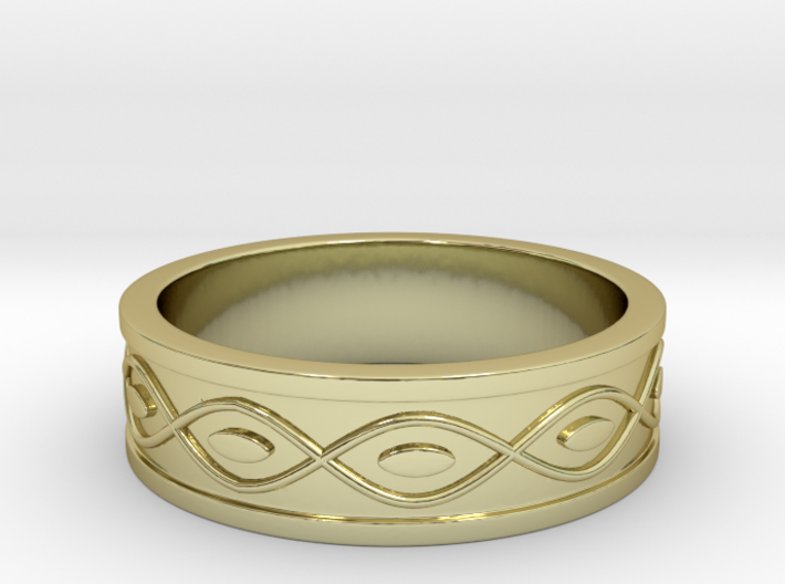 Ring with Eyes - Size 8 3d printed