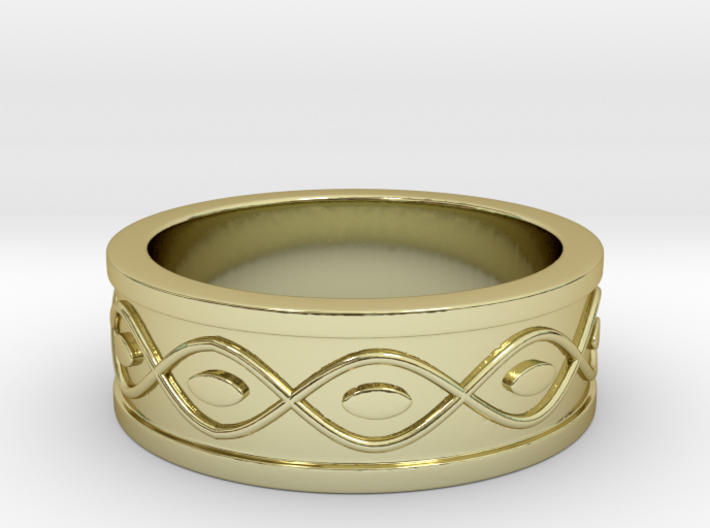 Ring with Eyes - Size 4 3d printed