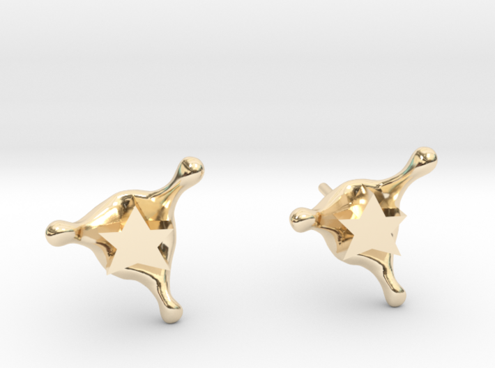 StarSplash stud earrings 3d printed