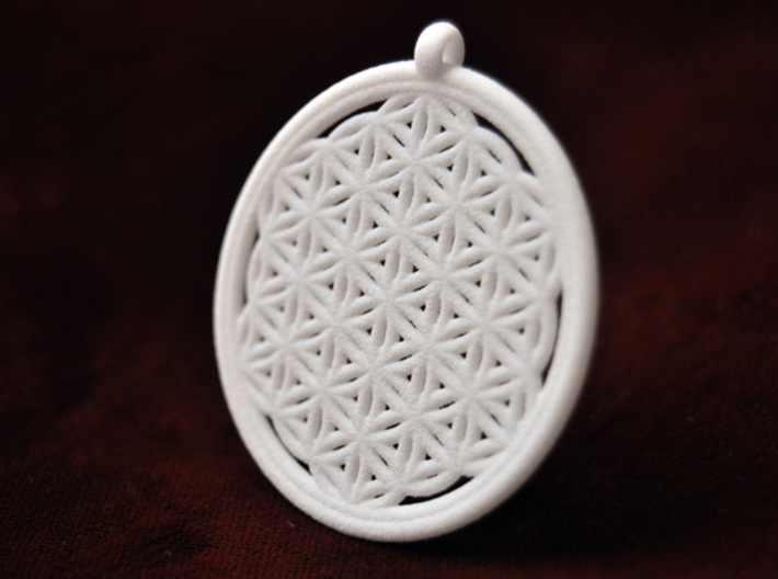 Flower of Life 3d printed White Strong &amp; Flexible