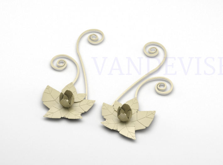 Flower Earrings 3d printed 