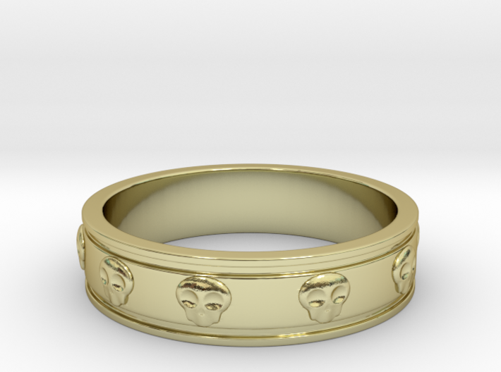 Ring with Skulls - Size 8 3d printed