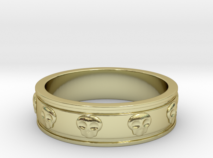 Ring with Skulls 3d printed