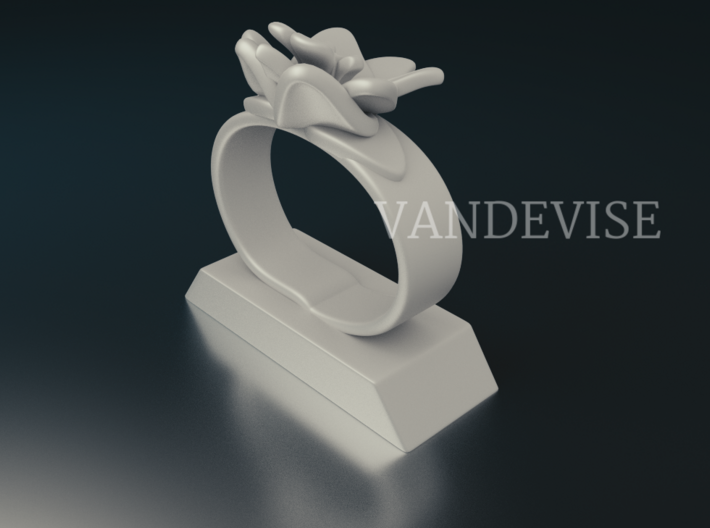 Lily Napkin Ring 3d printed 