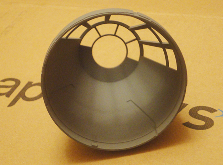 Millennium Falcon Nose Cone DeAg Studio Scale  3d printed This is the actual printed part in grey primer and on the Deagostini model.