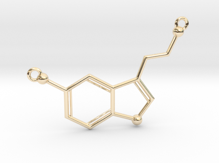 Serotonin Necklace Pednant 3d printed