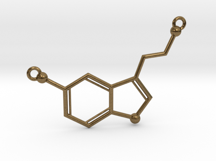 Serotonin Necklace Pednant 3d printed