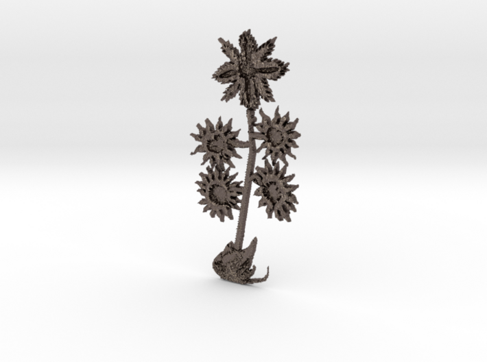 Flower-02 (steel) not existing on planet earth 3d printed