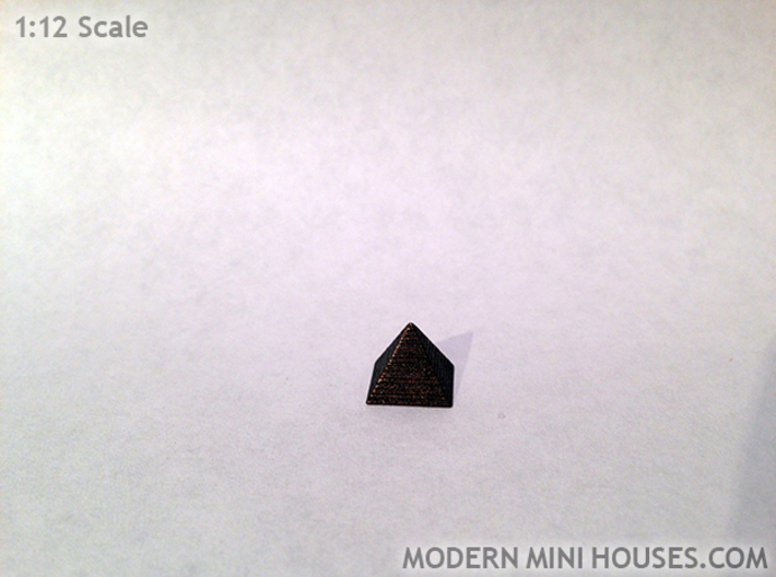 Pyramid Small 3d printed Matte Bronze Steel