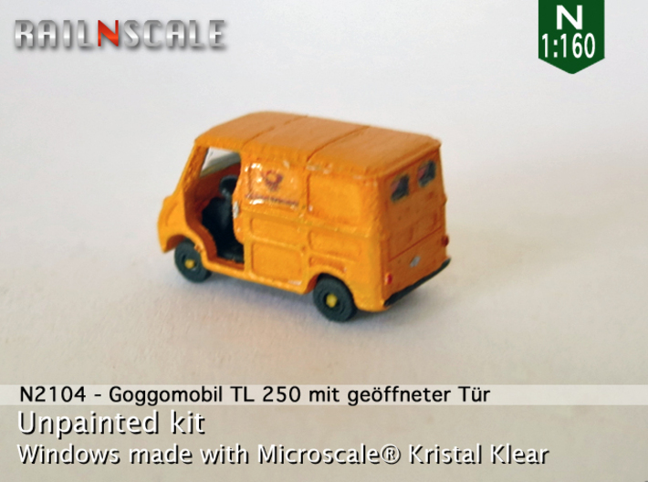 Goggomobil TL w/ opened door (N 1:160) 3d printed 