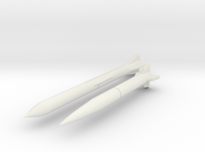 MGM-5 Corporal and MGM-29 Sergeant Missiles 1/285 3d printed