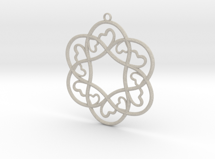Little Hearts Pendant 3d printed