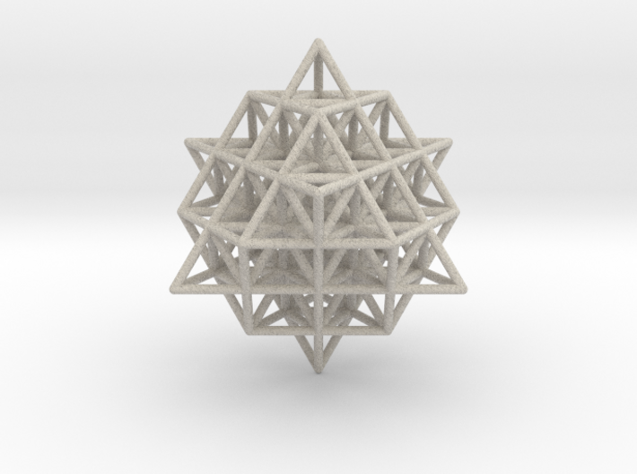 Sacred Geometry: IVM 64 Tetrahedron Grid 3d printed