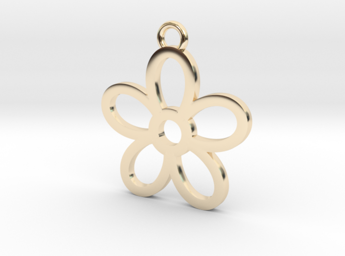 Daisy Pendant 3d printed