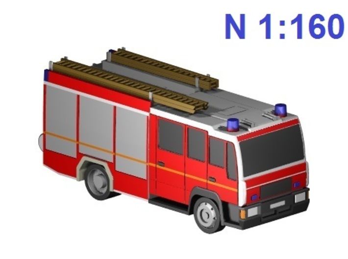 Feuerwehr - fire truck (N, 1:160) 3d printed