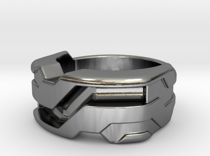 US6 Ring XXI: Tritium (Silver) 3d printed 