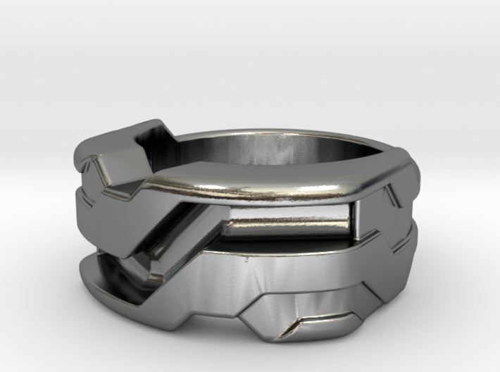 US5.5 Ring XXI: Tritium (Silver) 3d printed 