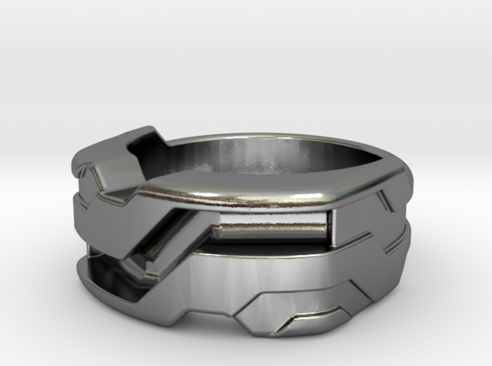 US7.5 Ring XXI: Tritium (Silver) 3d printed 
