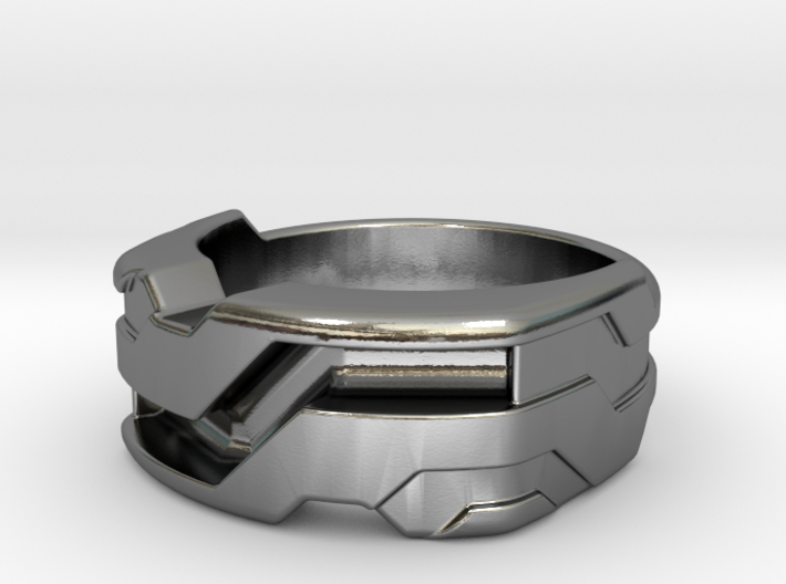 US9 Ring XXI: Tritium (Silver) 3d printed 