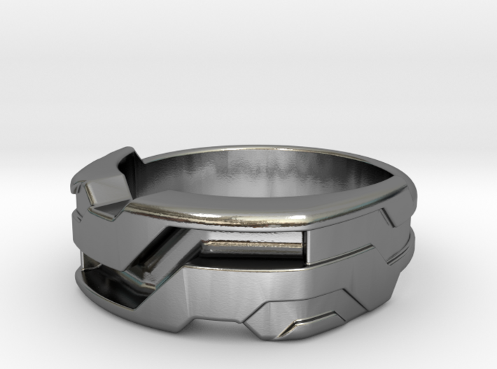 US12 Ring XXI: Tritium (Silver) 3d printed 