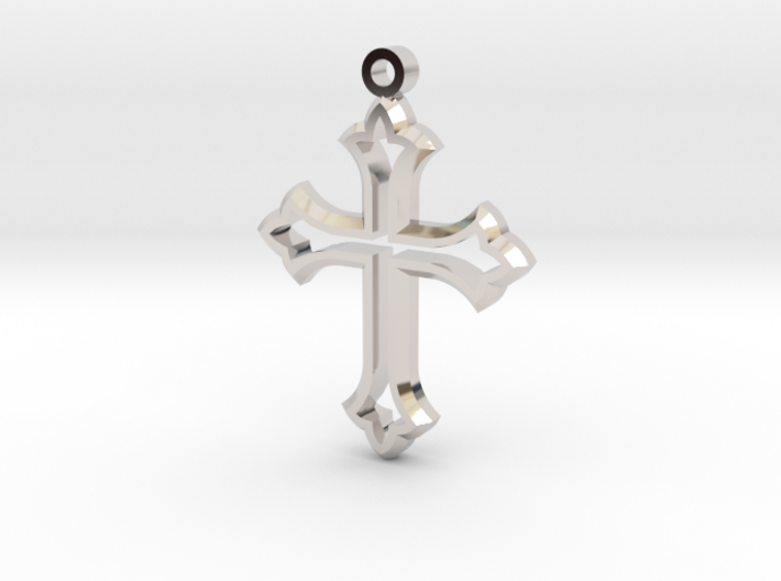 Faceted Cross 3d printed