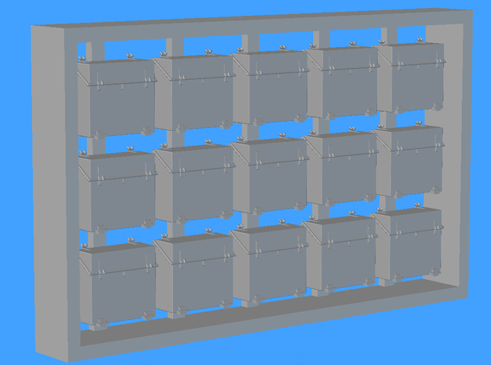 1/200 IJN 25mm Ammo Box 3d printed To cut the parts, please use a straight nail clipper.