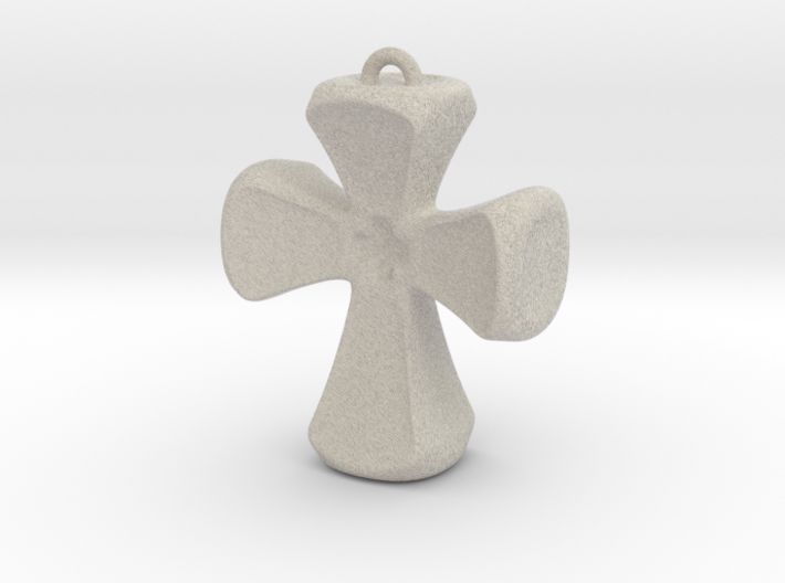 Crusader Cross Pendant/ Keyring Fob 3d printed