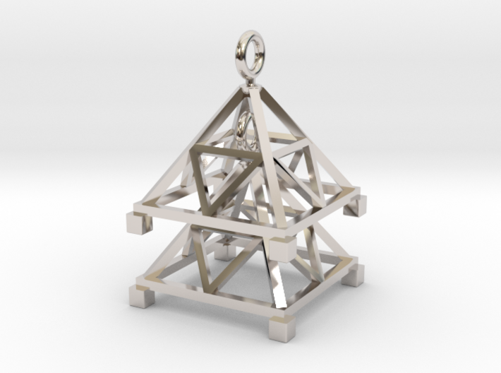 Tetrahedron Jhumka - Indian Bell earrings 3d printed