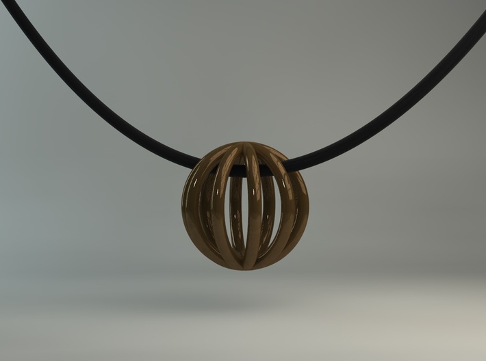 NINS Infinity Ring Cage Pendant 3d printed