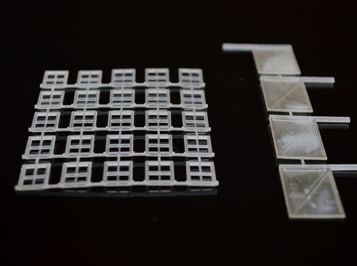 N-Scale Box &amp; Crate Factory Windows &amp; Doors 3d printed Production Sample
