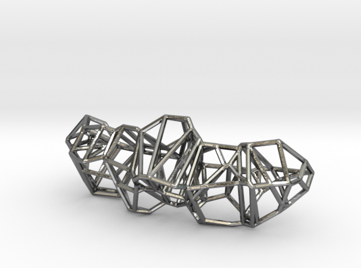 Voronoi Framework Pendent 3d printed 