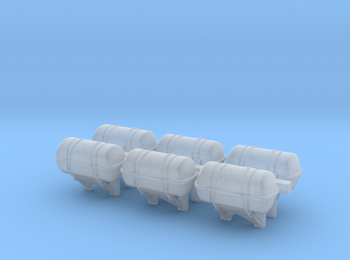 1:96 Life Boat Canister for ship side - set of 6 3d printed