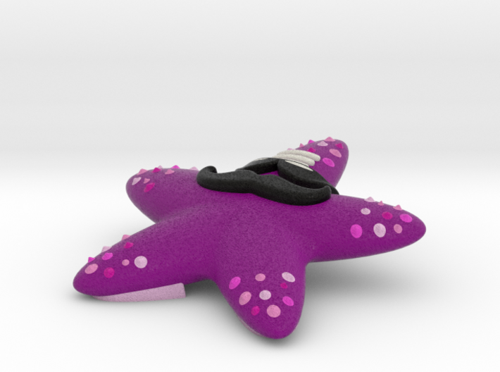 Indian Hippie Starfish (coloured) 3d printed 