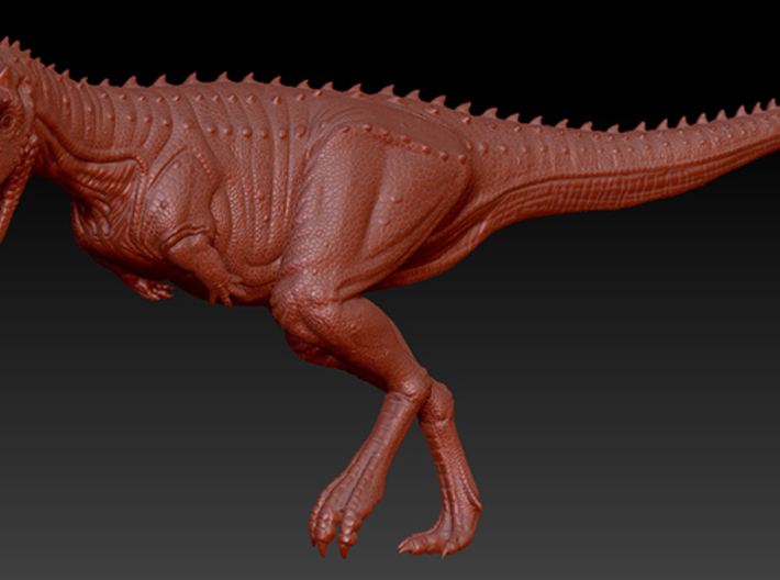 Carnotaurus 1/72 - Running 3d printed Zbrush render of sculpt
