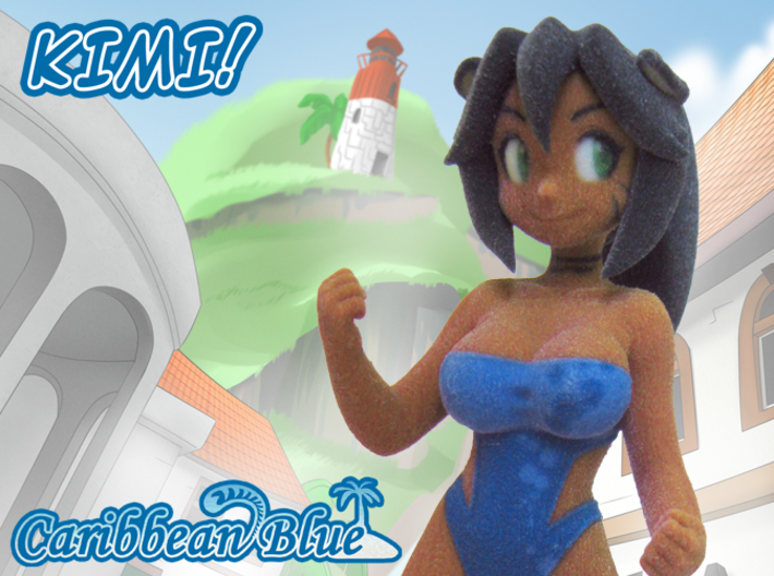 5&quot; Kimi Tropical Swimsuit figurine 3d printed