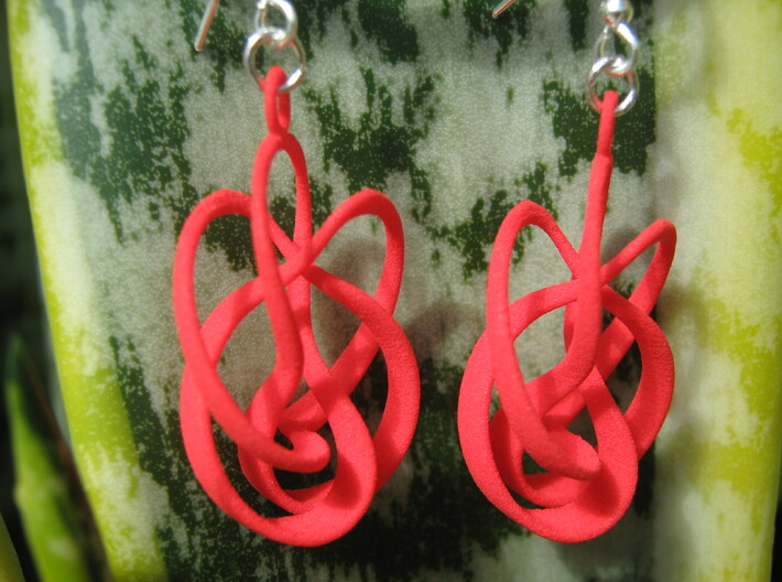 Coil Family 1 Earrings 3d printed 