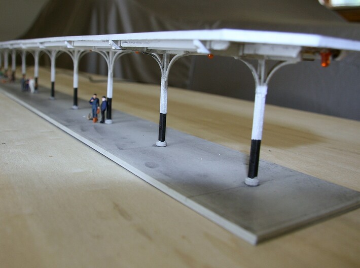HO Scale Train Shed Support, Houston Grand Central 3d printed Columns for Train Shed