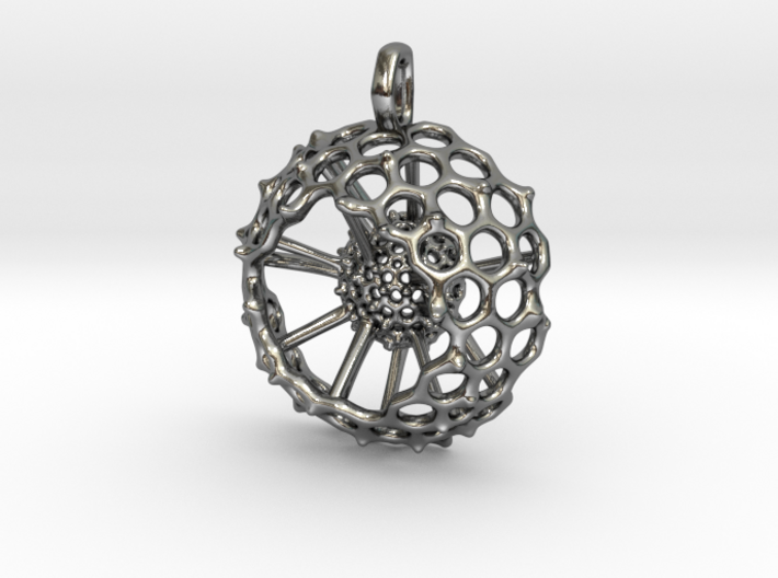 Spumellaria spineless Radiolarian - Paleontology 3d printed 