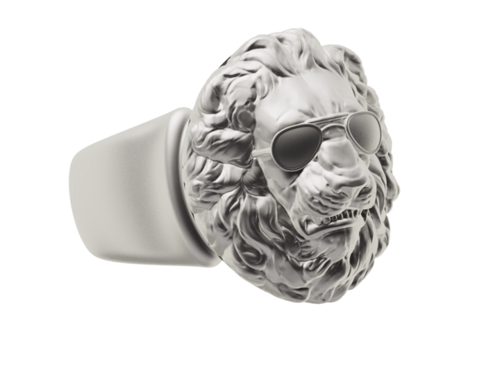 Lion Ring (man's) 3d printed 