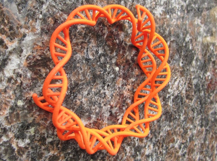 DNA Bracelet (63mm, open) 3d printed Prototype