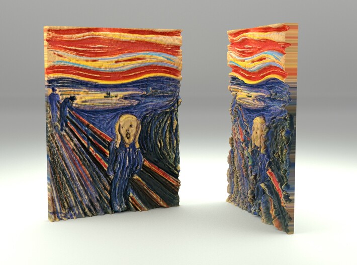 The Scream (Edward Munch) 3d printed Full Color Sandstone