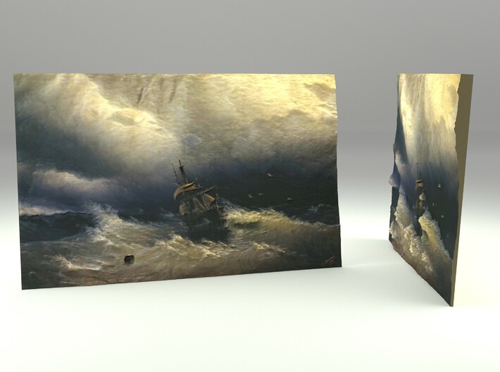 Sea (Ivan Aivazovsky) 3d printed Full Color Sandstone