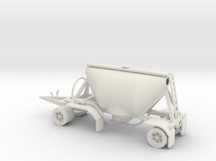 S-scale 1/64 Shorty Dry Bulk Trailer 07a 3d printed This is a CAD render of the parts you'd recieve.