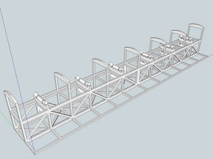 1/76th Scale Aggregate Conveyor 3d printed Screen shot of original SketchUp file