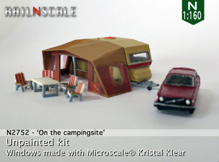 Camping Set (N 1:160) 3d printed 