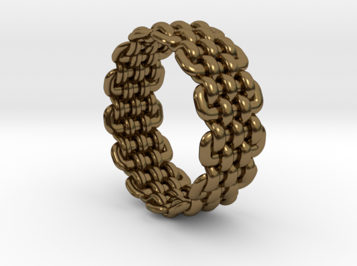 Wicker Pattern Ring Size 12 3d printed