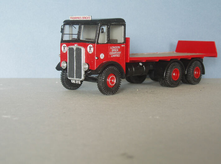 1:43 AEC c 1934 Mammoth Major Cab &amp; 6Whl Chassis 3d printed Flatbed body with tailboard fitted. Wheels, Tyres &amp; transfers from Kingfisher Models