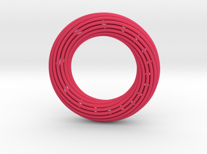 0162 Torus of Doubly Twisted Strips (p=1, d=5cm) 3d printed