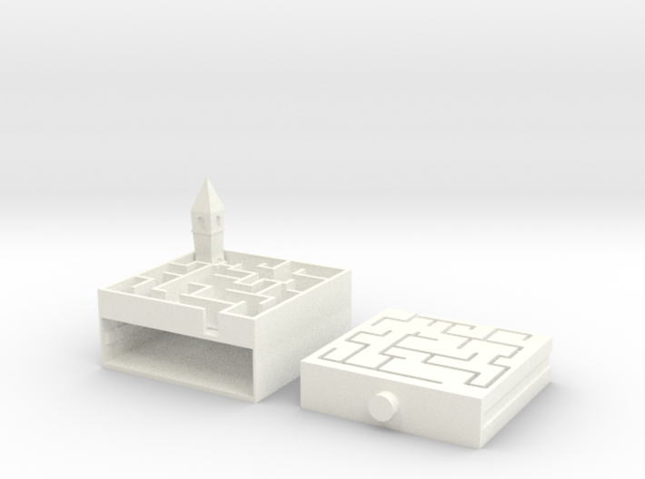 Castle Maze Puzzle Box 3d printed